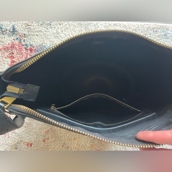 Fossil, black, leather, crossbody bag - Picture 6 of 8